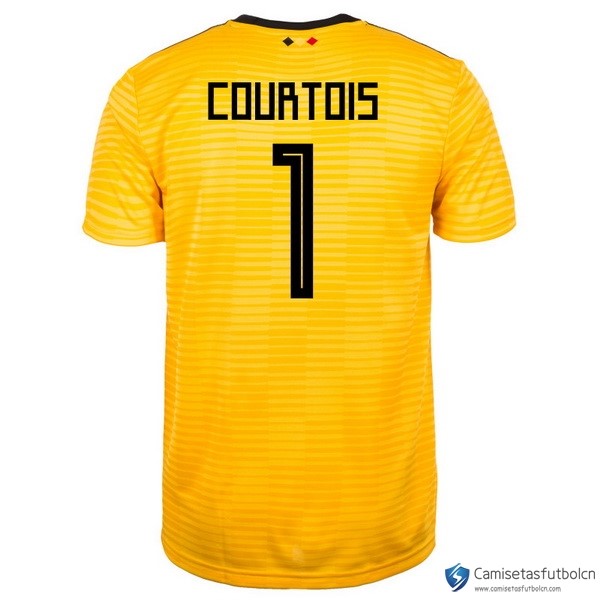 Camiseta Seleccion Belgica Segunda equipo Courtois 2018 Amarillo
